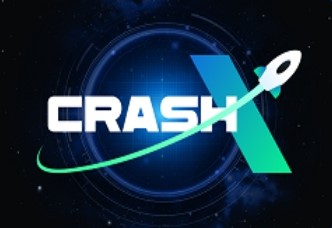 Intenzivní a dramatický obrázek hry 'Crash X', který zachycuje vzrušení z nepředvídatelnosti a extrémní volatility.