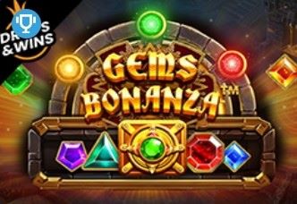 Barevný a lákavý obrázek hry 'Gems Bonanza', který zdůrazňuje drahokamové symboly a slib bohatých výher.